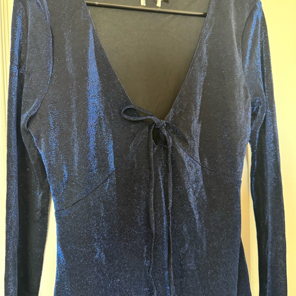 Princess Polly Hewitt Long Sleeve Mini Dress Navy - Picture 6 of 6
